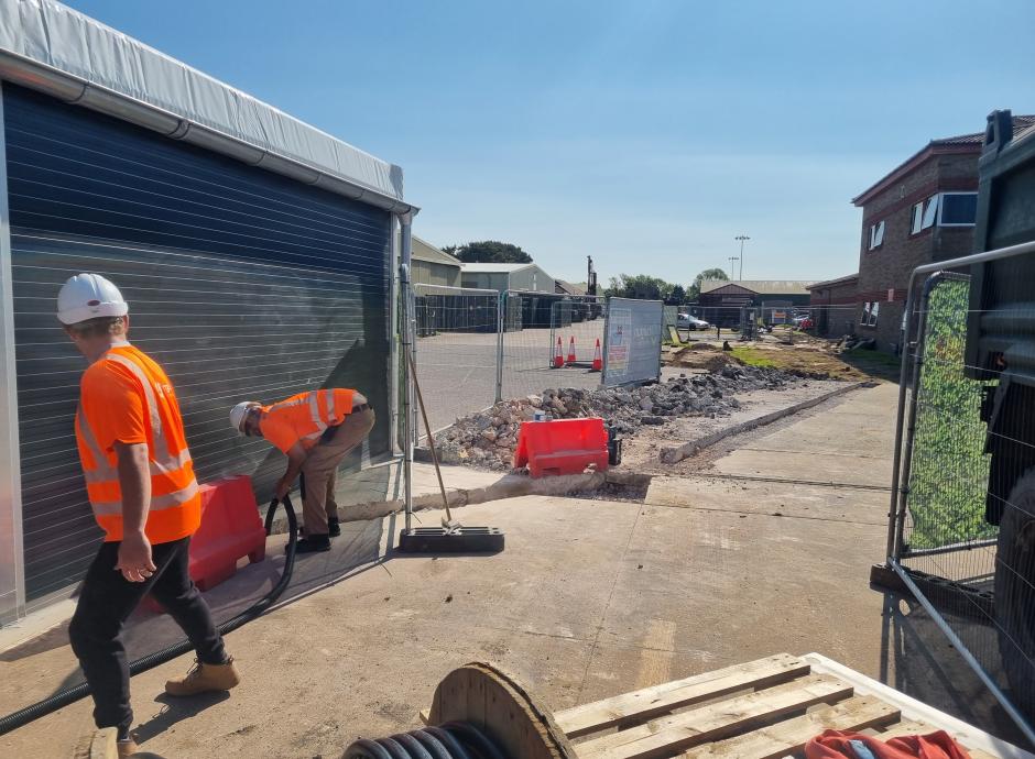 Burgun Contractor installing underground cables